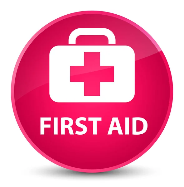 First aid elegant pink round button