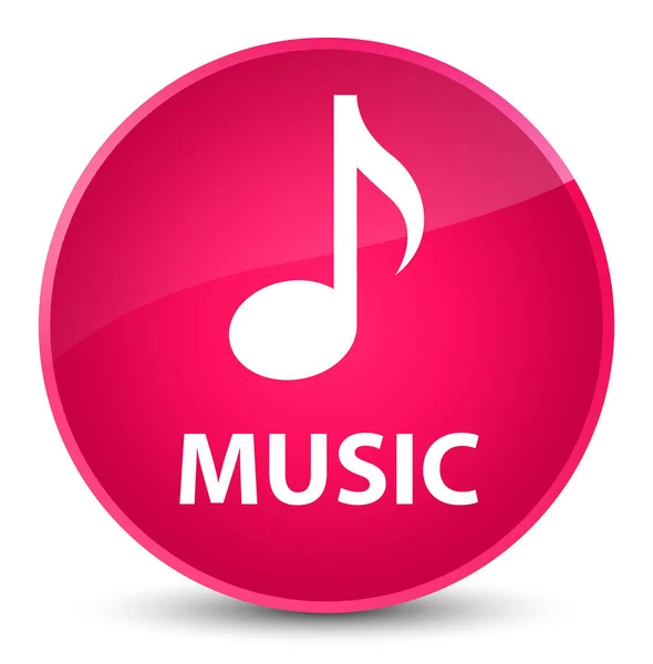 Música elegante botón redondo rosa —  Fotos de Stock