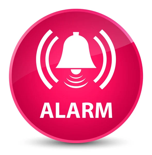 Alarme (icône cloche) bouton rond rose élégant — Photo