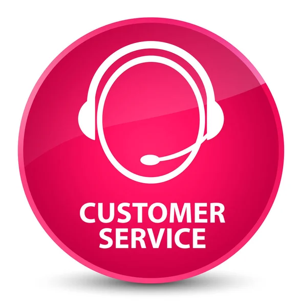 Servizio clienti (icona del servizio clienti) elegante pulsante rotondo rosa — Foto Stock