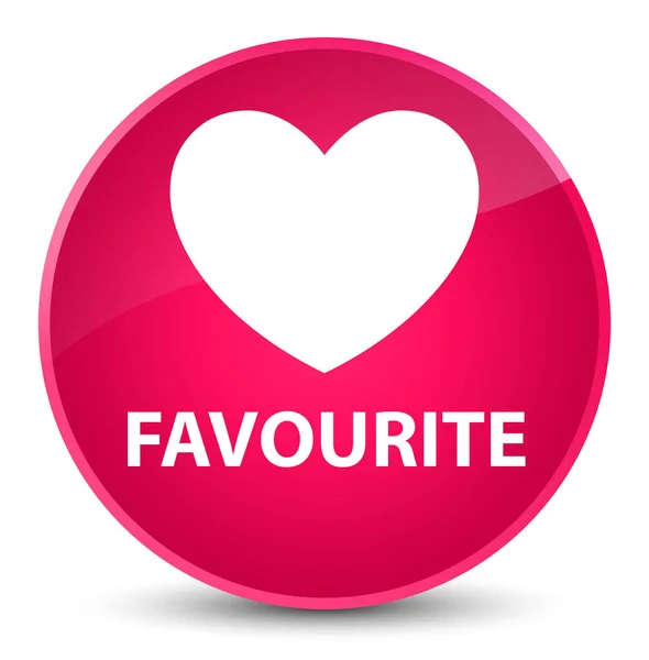 Favourite (heart icon) elegant pink round button — Stock Photo, Image