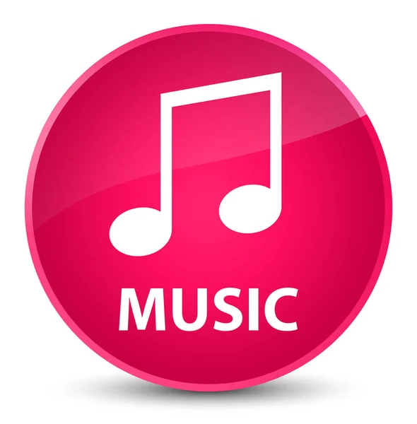 Musik (Melodie-Symbol) eleganter rosa runder Knopf — Stockfoto