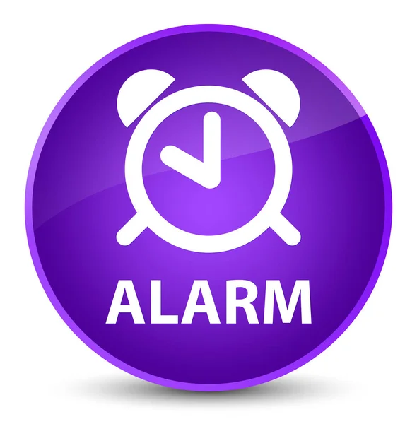 Alarm elegant purple round button — Stock Photo, Image