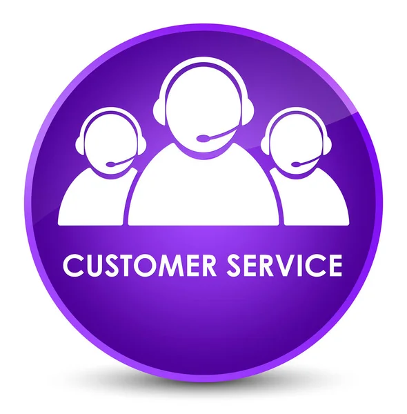 Servizio clienti (icona del team) elegante pulsante rotondo viola — Foto Stock