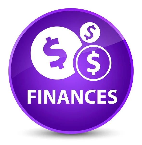 Finances (dollar sign) elegant purple round button — Stock Photo, Image