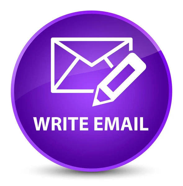 E-posta zarif mor yuvarlak düğmesini yazmak — Stok fotoğraf
