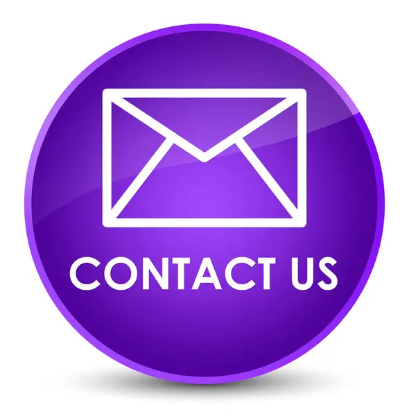 Зв'язатися з нами (іконка електронної пошти) елегантна фіолетова кругла кнопка — стокове фото