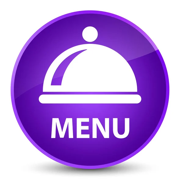 菜单 （食物菜图标） 优雅紫色圆按钮 — 图库照片