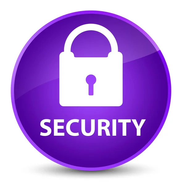 Security (padlock icon) elegant purple round button — Stock Photo, Image