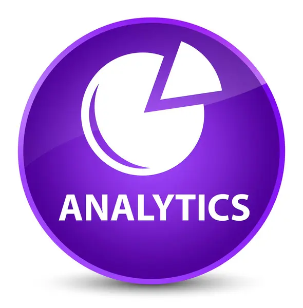 Analytics (graph icon) elegant purple round button — Stock Photo, Image