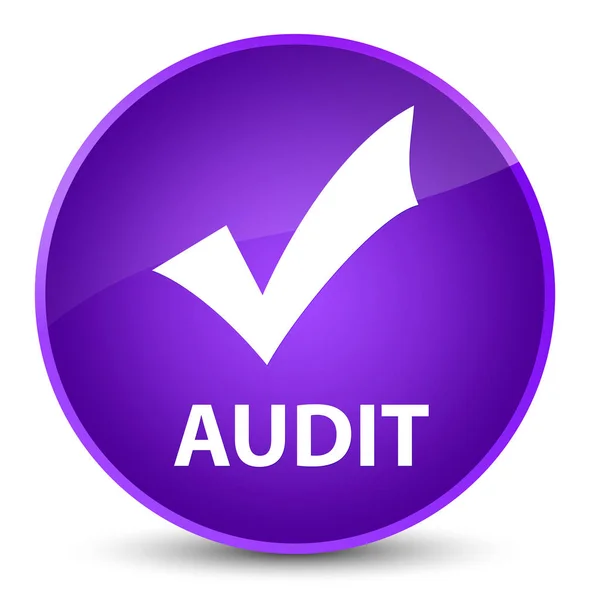 Auditoría (validar icono) botón redondo púrpura elegante — Foto de Stock