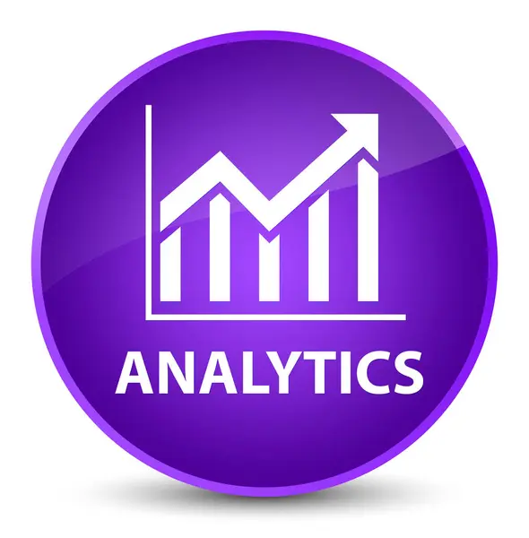 Аналітика (піктограма статистики) елегантна фіолетова кругла кнопка — стокове фото