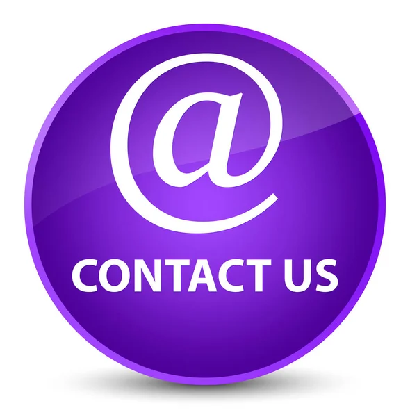 Kontaktieren Sie uns (E-Mail-Adresssymbol) elegante lila runde Taste — Stockfoto