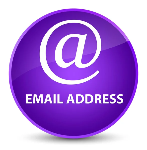 E-mail adres elegancki fioletowy okrągły przycisk — Zdjęcie stockowe