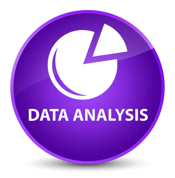 データ分析 (グラフ アイコン) エレガントなパープル ラウンド ボタン — ストック写真