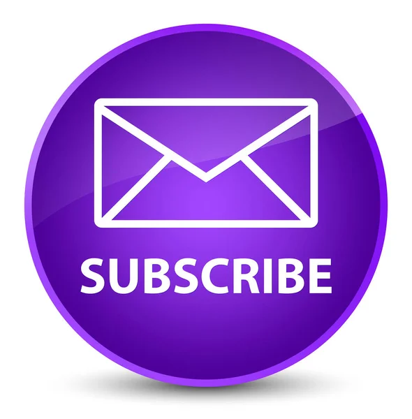 Subscribe (email icon) elegant purple round button — Stock Photo, Image