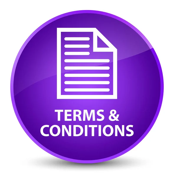 Terms and conditions (page icon) elegant purple round button — Stock Photo, Image