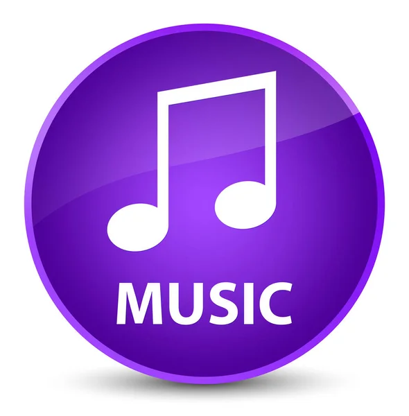Музыка (значок мелодии) элегантная фиолетовая круглая кнопка — стоковое фото