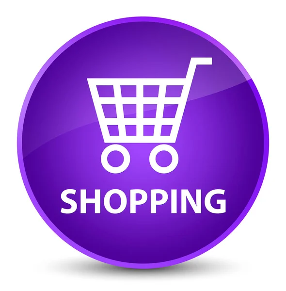 Shopping elegant purple round button — Stock Photo, Image