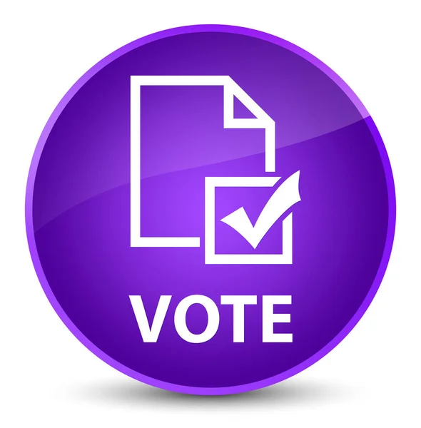Głosowanie (badanie ikona) elegancki fioletowy okrągły przycisk — Zdjęcie stockowe