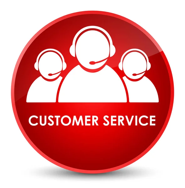 Customer service (team icon) elegant red round button — Stock Photo, Image