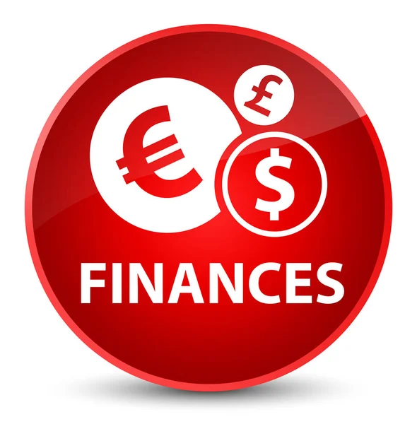 Finanzas (euro signo) botón redondo rojo elegante —  Fotos de Stock