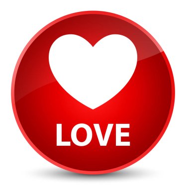 Aşk zarif kırmızı yuvarlak düğmesi
