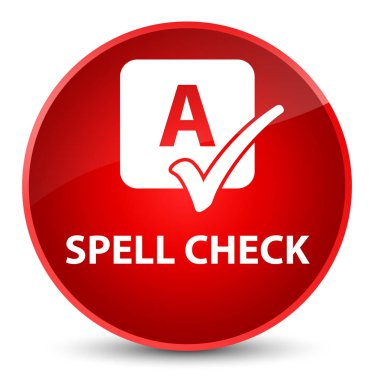 Yazım denetimi zarif kırmızı yuvarlak düğmesini