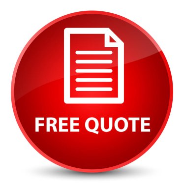 Ücretsiz fiyat teklifi (sayfa simgesi) zarif kırmızı yuvarlak düğmesi