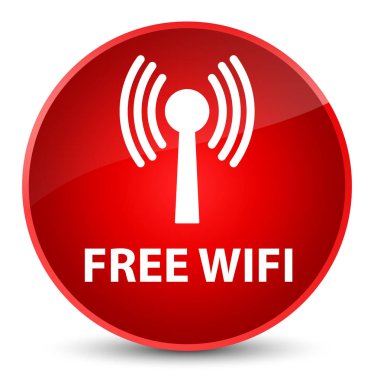 Ücretsiz wifi (wlan ağ) zarif kırmızı yuvarlak düğmesi