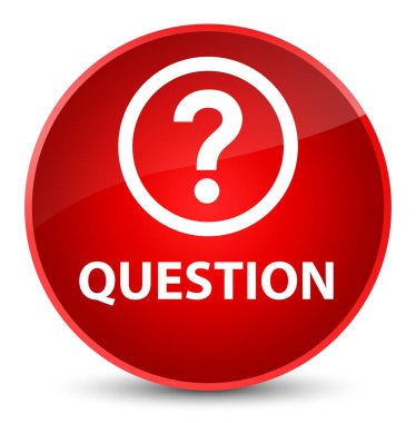 Soru zarif kırmızı yuvarlak düğmesi