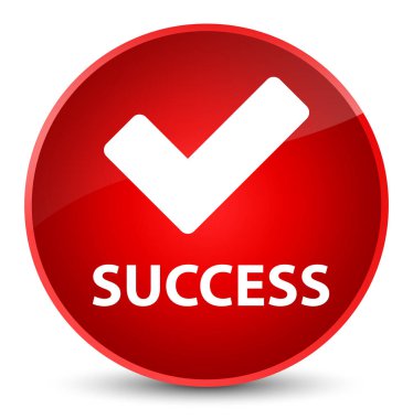 Başarı (simge doğrulama) zarif kırmızı yuvarlak düğmesi