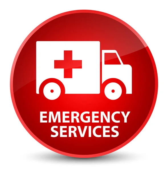Services d'urgence élégant bouton rond rouge — Photo