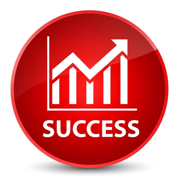 Başarı (istatistik simgesi) zarif kırmızı yuvarlak düğmesi — Stok fotoğraf