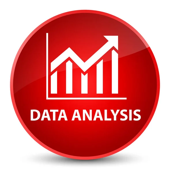 Analisis data (ikon statistik) tombol bundar merah elegan — Stok Foto
