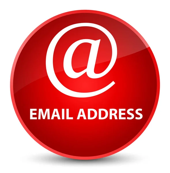 E-mail adres elegancki czerwony okrągły przycisk — Zdjęcie stockowe
