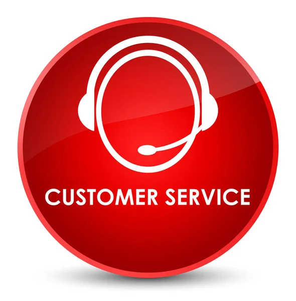 Atendimento ao cliente (ícone de atendimento ao cliente) elegante botão redondo vermelho — Fotografia de Stock