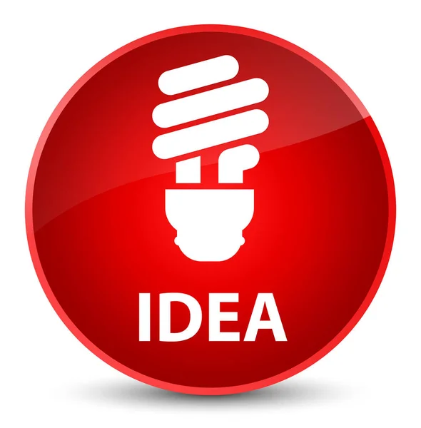 Idea (bulb icon) elegant red round button — Stock Photo, Image