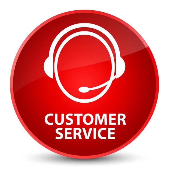 Πελάτης υπηρεσία (εικονίδιο φροντίδα πελατών) κομψό κόκκινο στρογγυλό κουμπί — Φωτογραφία Αρχείου