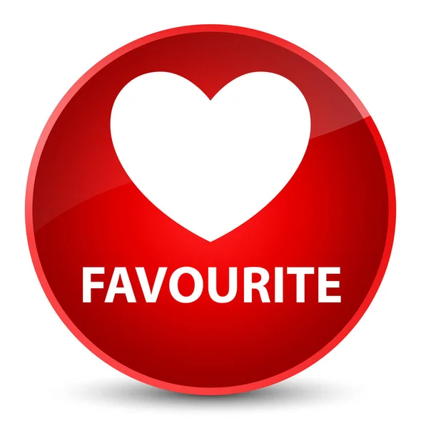 Favourite (heart icon) elegant red round button — Stock Photo, Image