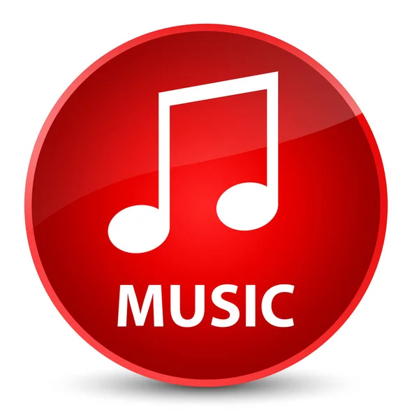 音楽 (曲のアイコン) エレガントな赤い丸ボタン — ストック写真