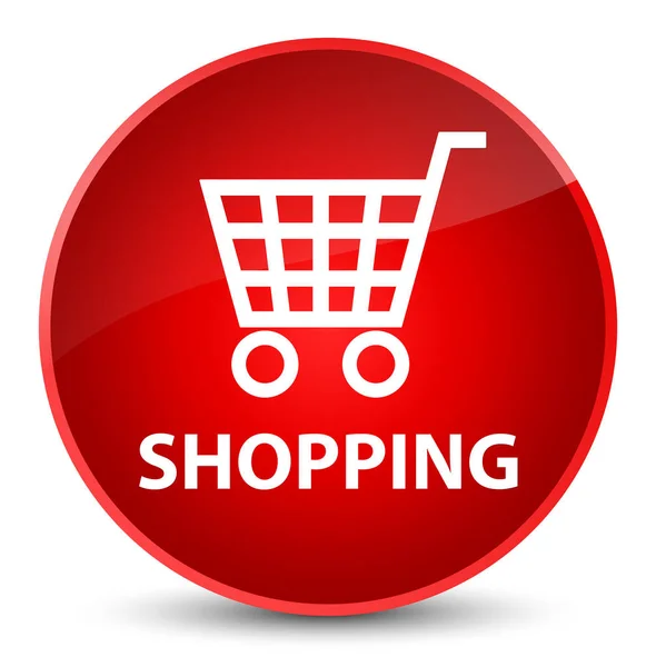 Shopping elegant red round button — Stock Photo, Image