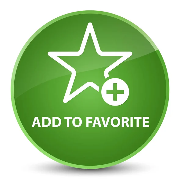Adicionar ao favorito elegante botão redondo verde macio — Fotografia de Stock