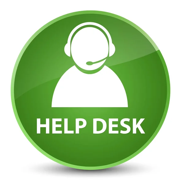 帮助台 （客户关怀图标） 优雅软绿色圆形按钮 — 图库照片