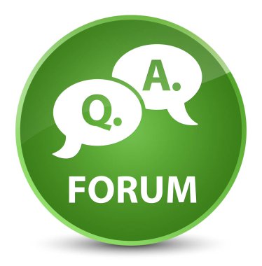 Forum (soru cevap balonu simgesinin) zarif yumuşak yeşil yuvarlak ama