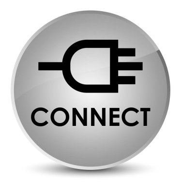 Zarif beyaz yuvarlak düğmesini bağlanmak