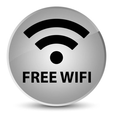 Ücretsiz Wi-Fi zarif beyaz yuvarlak düğmesi