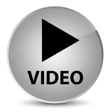 Video zarif beyaz yuvarlak düğmesi