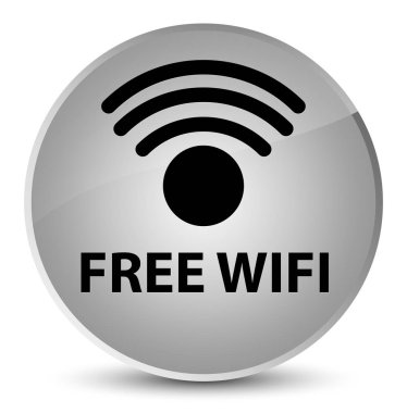 Ücretsiz Wi-Fi zarif beyaz yuvarlak düğmesi
