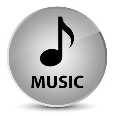 Müzik zarif beyaz yuvarlak düğmesi